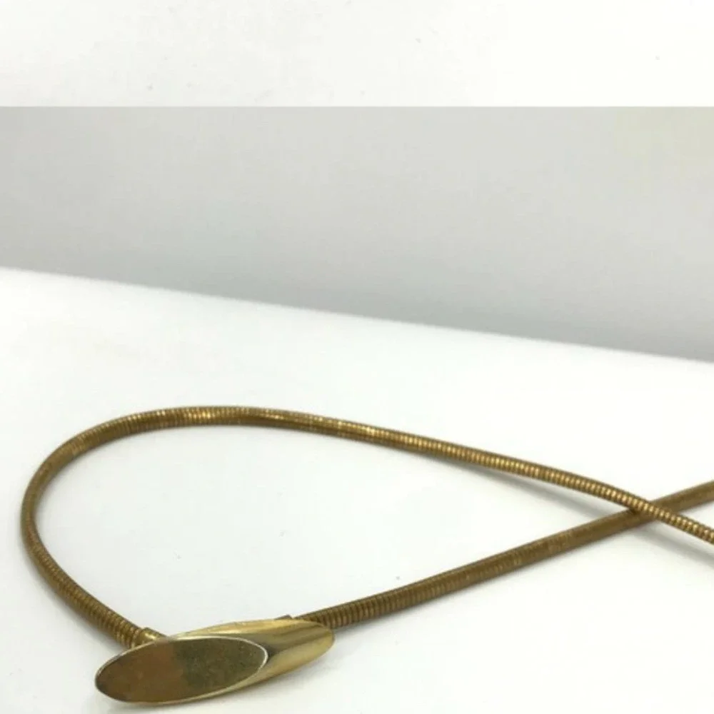 Vintage Gold Stretch Coil Belt Hook Latch Buckle